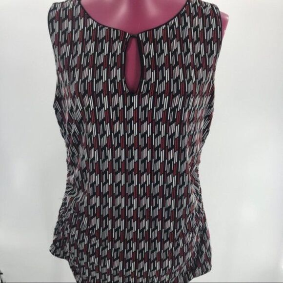 White House Black Market Reversible Blouse sz L - Picture 4 of 7